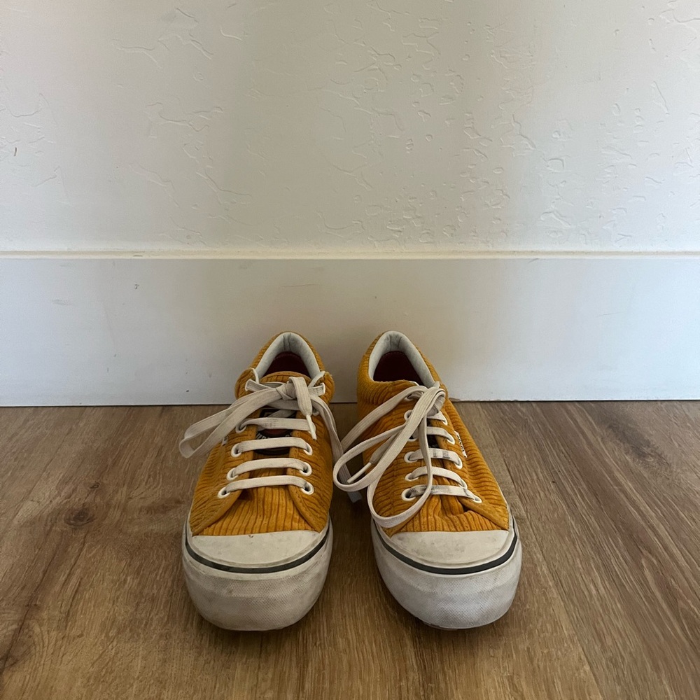 Yellow Corduroy Sneakers